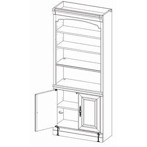 Aspenhome Richmond I40332 Bookcase with 2 Doors Dunk & Bright